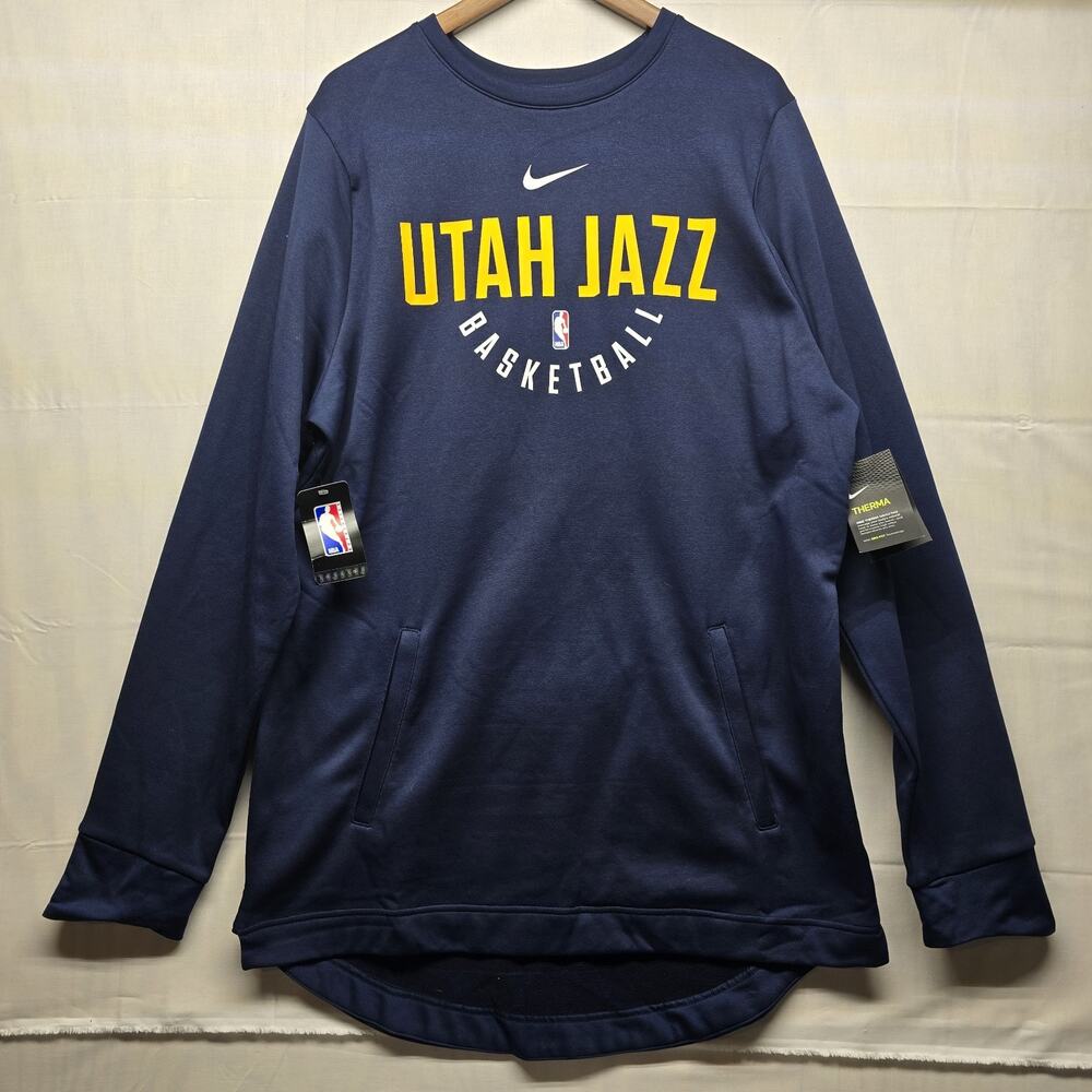 Men’s XLT NWT Utah Jazz NBA Nike Spotlight Pullover Hoodie Navy‎